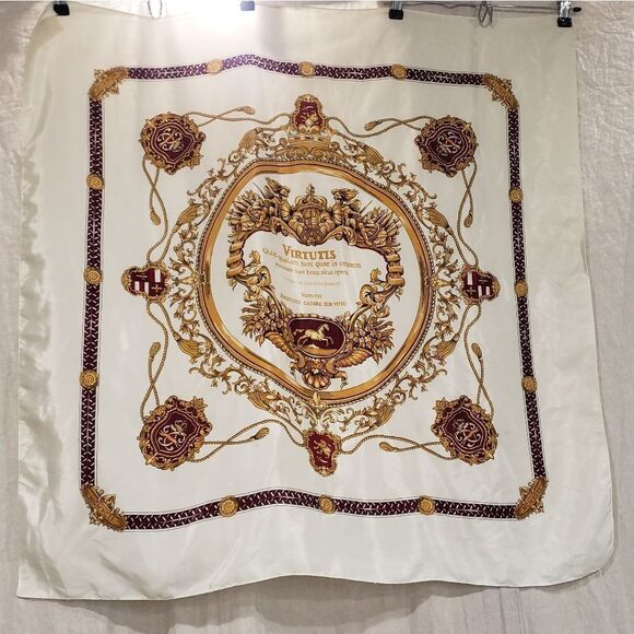 Jones NY Virtuis/ Virtue Latin  MCM Square Scarf - Picture 1 of 16